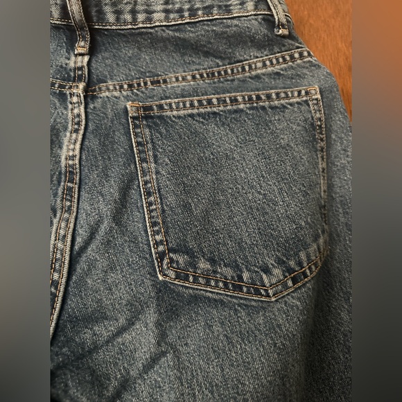 ZARA Hight Rise Wide Leg Crossover Waistband Jeans - Picture 2 of 5